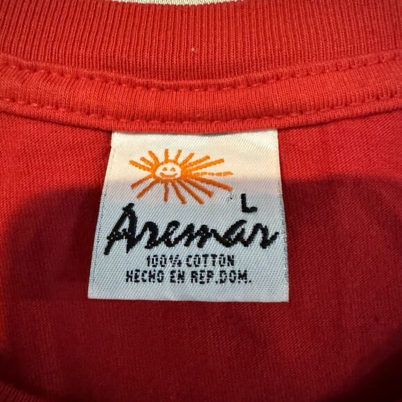 Presidente Cerveza Beer T-Shirt L Red Republica Dominicana Logo Cotton Aremar - Picture 3 of 6